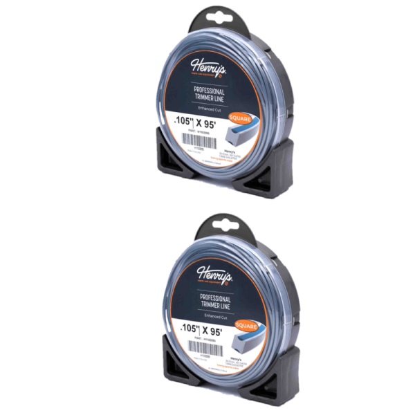 2 PK Henry s H1103093 .105  95  Square Pro Trimmer Line Twin-Layer Co-Extrusion Online